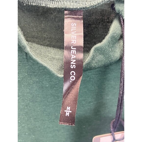 Silver Jeans Co. Sleeveless Mock Neck Green Knit Top Size M Casual Office - Picture 8 of 9